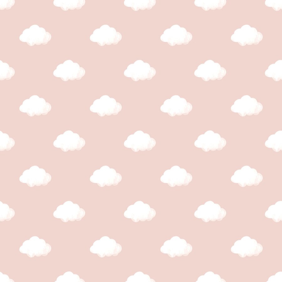 Vliesová tapeta na zeď, růžová, bílá, mráčky, 4459, Momi, Parato by Cristiana Masi - Parato by Cristiana Masi