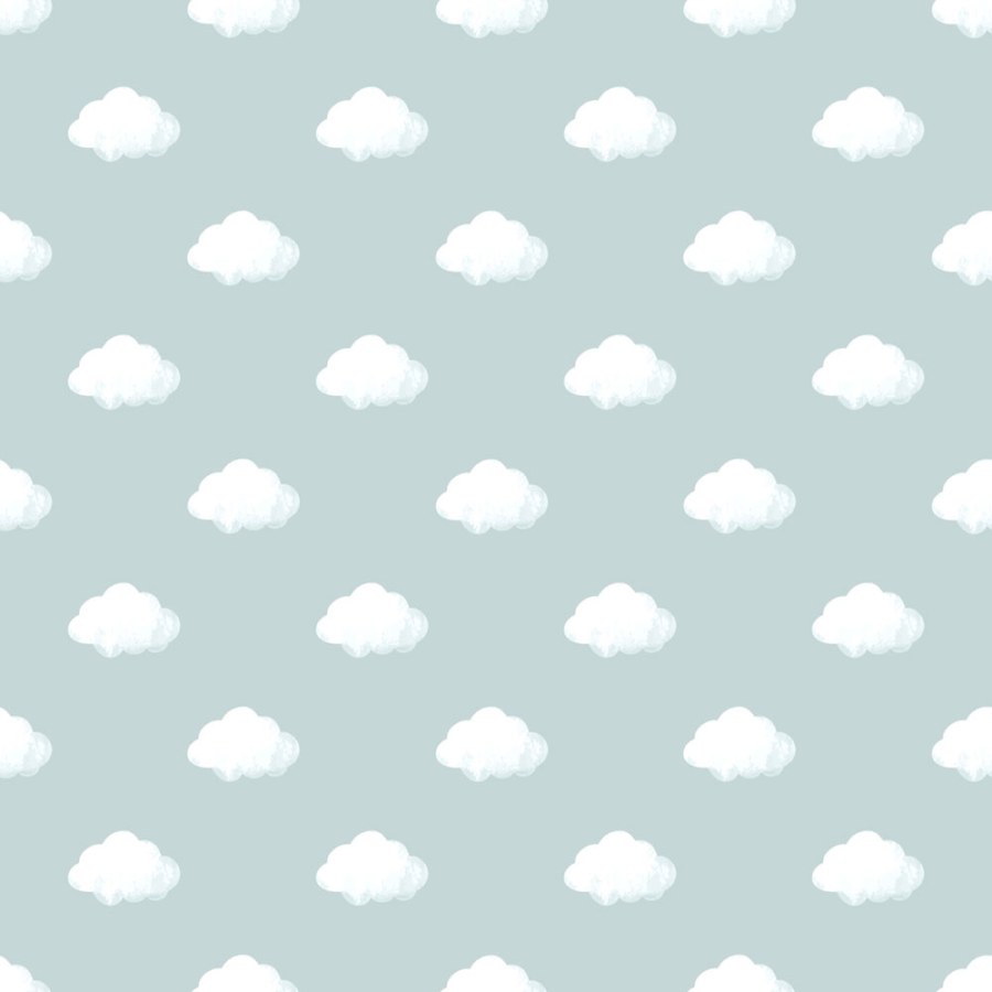 Vliesová tapeta na zeď, modrá, bílá, mráčky, 4457, Momi, Parato by Cristiana Masi - Parato by Cristiana Masi