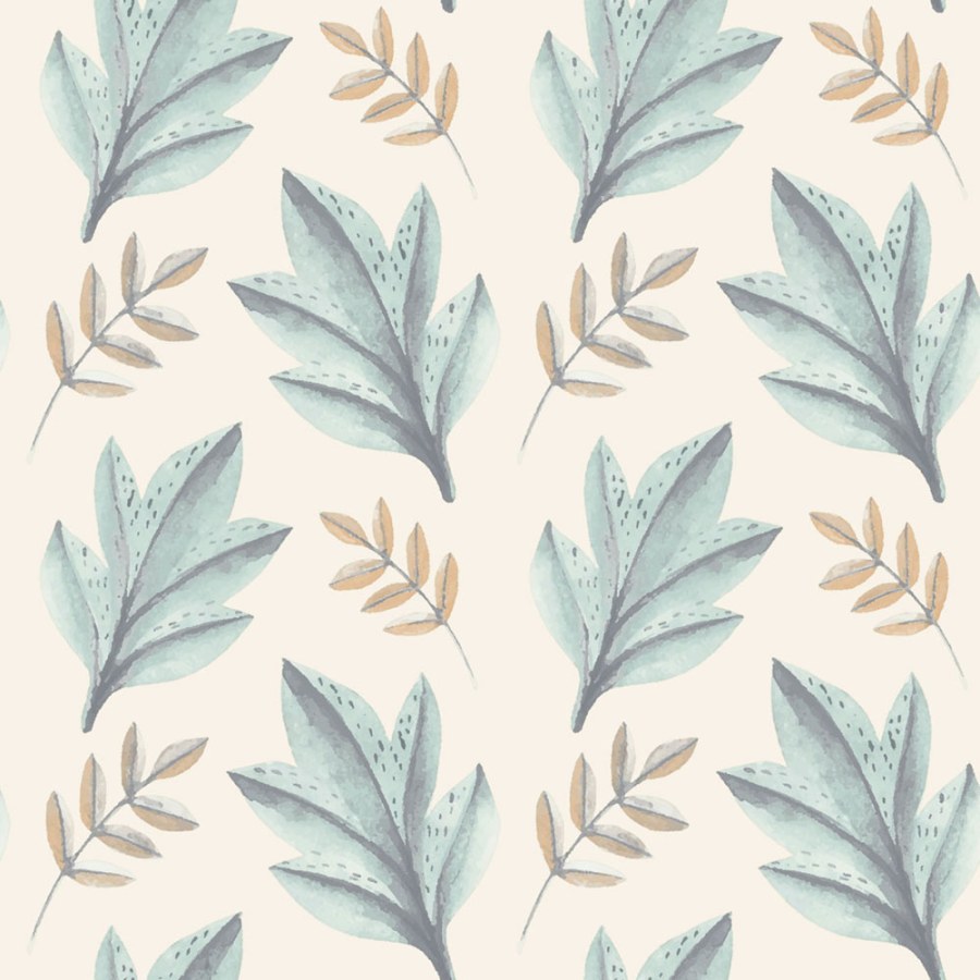 Vliesová tapeta na zeď, modrá, zlatá, listy, 4415, Momi, Parato by Cristiana Masi - Parato by Cristiana Masi