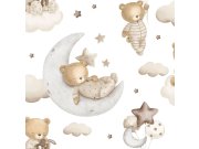 Tapety Yara Parato by Cristiana Masi - Dětská vliesová tapeta na zeď, béžová, hnědá, medvídci, hvězdičky a balony, 4401, Momi, Parato by Cristiana Masi Dětská vliesová tapeta na zeď, béžová, hnědá, medvídci, hvězdičky a balony, 4401, Momi, Parato by Cristiana Masi