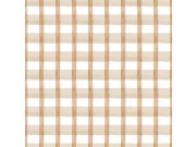 Vliesová tapeta na zeď, hnědá, bílá, káro, 4477, Momi, Parato by Cristiana Masi