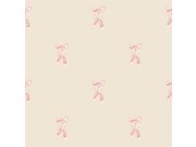 Dětská vliesová tapeta na zeď, béžová, růžová, balerínky, 4434, Momi, Parato by Cristiana Masi Tapety Yara - Parato by Cristiana Masi