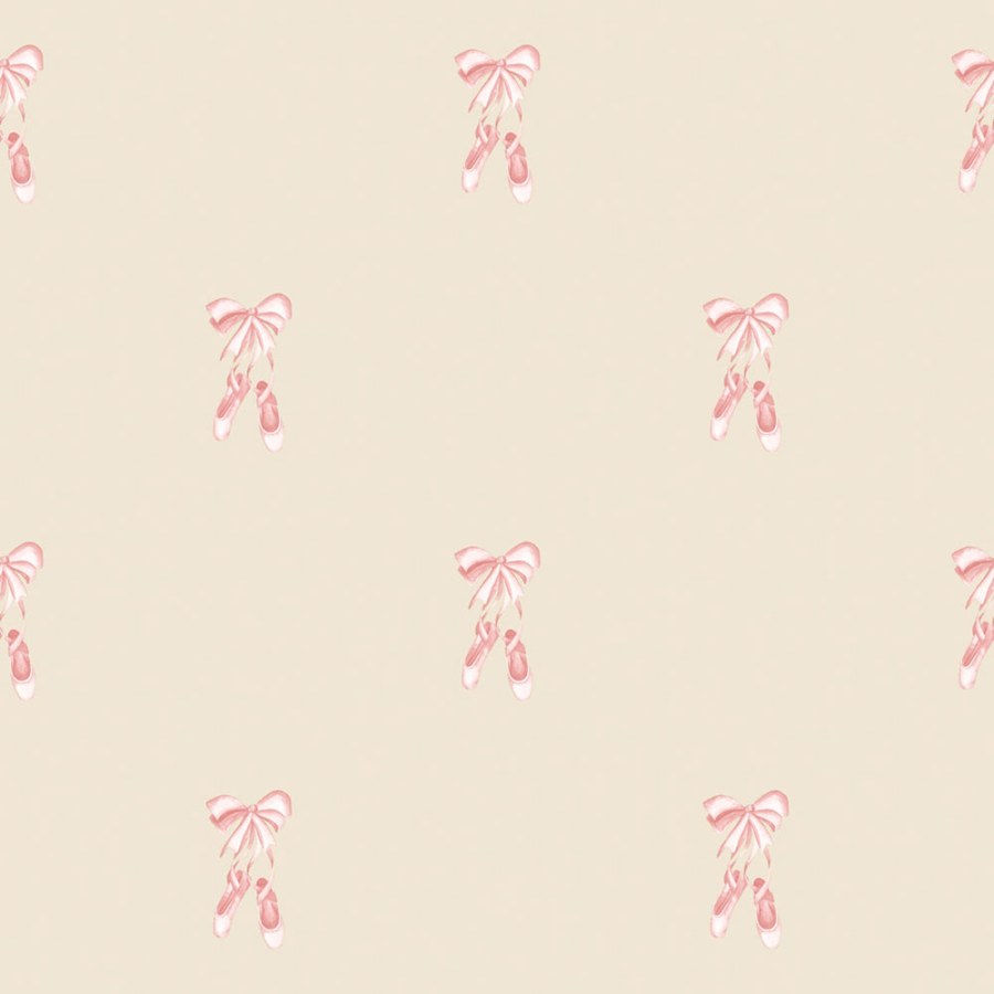 Dětská vliesová tapeta na zeď, béžová, růžová, balerínky, 4434, Momi, Parato by Cristiana Masi - Parato by Cristiana Masi