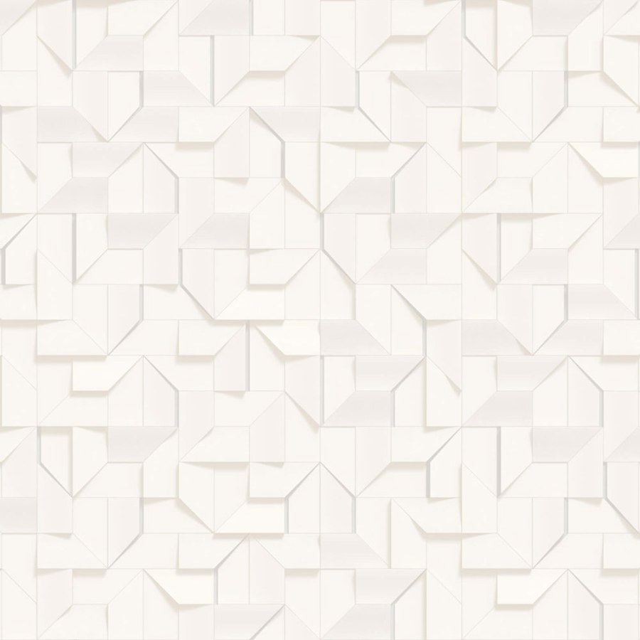 Vliesová 3D tapeta na zeď, bílá, šedá, geometrický vzor, Z81005, Philipp Plein 2, Zambaiti Parati - Zambaiti Parati