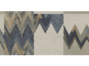 Geometrická vliesová tapeta na zeď, modrá, šedá, imitace látky, 6676, Metamorphosis, Parato by Cristiana Masi