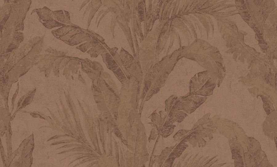 Luxusní vliesová tapeta na zeď, hnědá, listy, imitace stěrkové omítky, 6609, Metamorphosis, Parato by Cristiana Masi - Parato by Cristiana Masi