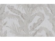 Luxusní vliesová tapeta na zeď, šedá, stříbrná, listy, imitace stěrkové omítky, 6608, Metamorphosis, Parato by Cristiana Masi