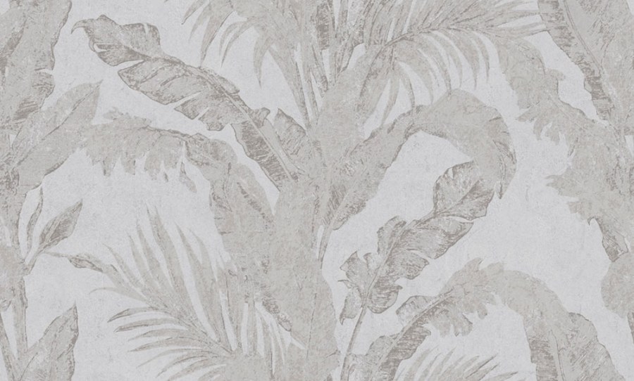 Luxusní vliesová tapeta na zeď, šedá, stříbrná, listy, imitace stěrkové omítky, 6608, Metamorphosis, Parato by Cristiana Masi - Parato by Cristiana Masi