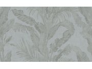 Luxusní vliesová tapeta na zeď, šedá, modrá, listy, imitace stěrkové omítky, 6606, Metamorphosis, Parato by Cristiana Masi