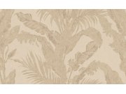 Luxusní vliesová tapeta na zeď, béžová, listy, imitace stěrkové omítky, 6603, Metamorphosis, Parato by Cristiana Masi