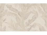 Luxusní vliesová tapeta na zeď, béžová, bílá, listy, imitace stěrkové omítky, 6602, Metamorphosis, Parato by Cristiana Masi