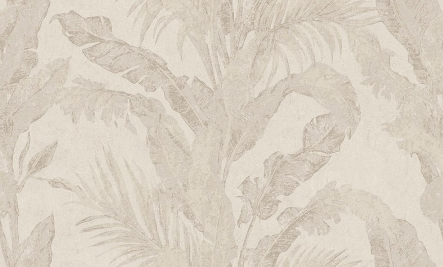 Luxusní vliesová tapeta na zeď, béžová, bílá, listy, imitace stěrkové omítky, 6602, Metamorphosis, Parato by Cristiana Masi - Parato by Cristiana Masi