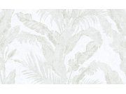 Luxusní vliesová tapeta na zeď, šedá, bílá, listy, imitace stěrkové omítky, 6601, Metamorphosis, Parato by Cristiana Masi