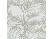 Luxusní šedo-stříbrná vliesová tapeta s palmovými listy, 7737, Agora, Parato by Cristiana Masi