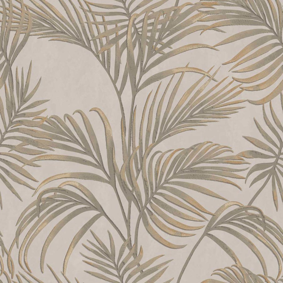 Luxusní šedá vliesová tapeta s palmovými listy, 7733, Agora, Parato by Cristiana Masi - Parato by Cristiana Masi