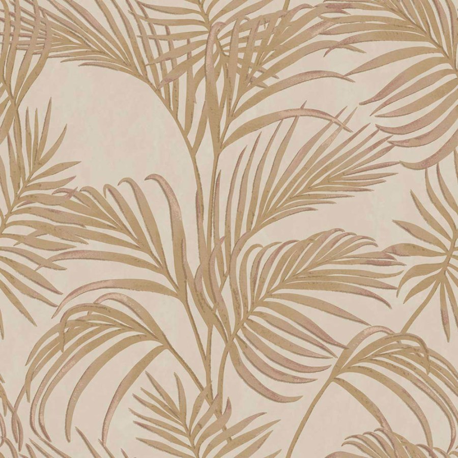 Luxusní hnědo-béžová vliesová tapeta s palmovými listy, 7732 Agora Parato by Cristiana Masi - Parato by Cristiana Masi