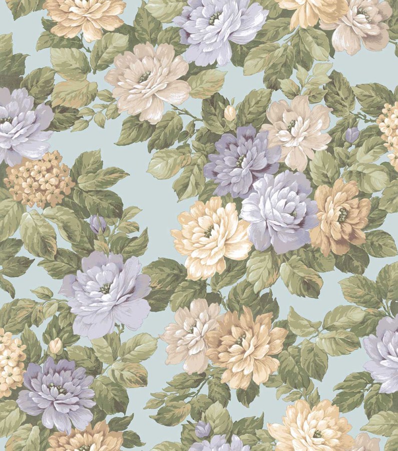 Květinová vliesová tapeta na zeď, modrá, zelená, 7716, Agora, Parato by Cristiana Masi - Parato by Cristiana Masi