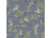 Vliesová tapeta na zeď, modrá, zelená, rozkvetlé větvičky, 7707, Agora, Parato by Cristiana Masi