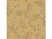 Vliesová tapeta na zeď, okrová, hnědá, rozkvetlé větvičky, 7703, Agora, Parato by Cristiana Masi Tapety Yara - Parato by Cristiana Masi