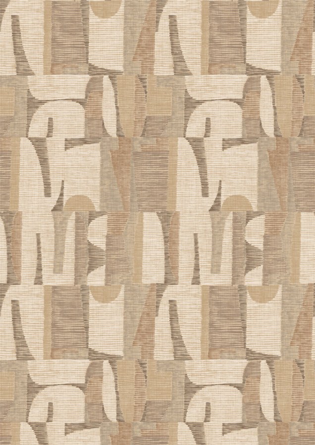 Geometrická vliesová obrazová tapeta na zeď, béžová, hnědá, IMD28103, Imani, Decoprint - Decoprint