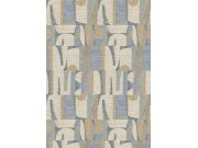 Geometrická vliesová obrazová tapeta na zeď, béžová, modrá, IMD28102, Imani, Decoprint