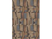 Geometrická vliesová obrazová tapeta na zeď, hnědá, červená, IMD28101, Imani, Decoprint