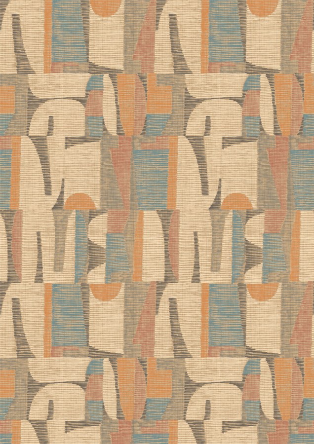 Geometrická vliesová obrazová tapeta na zeď, béžová, šedá, IMD28100, Imani, Decoprint - Decoprint