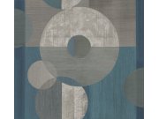 Geometrická vliesová obrazová tapeta na zeď, modrá, šedá, IMD28143, Imani, Decoprint Tapety Yara - Decoprint