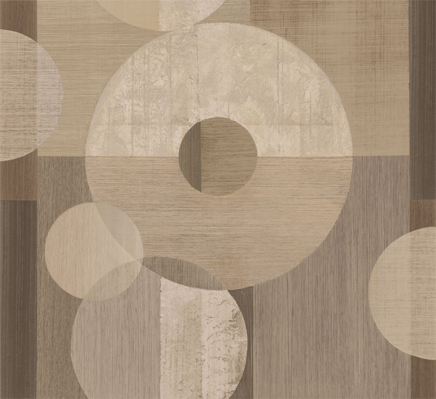 Geometrická vliesová obrazová tapeta na zeď, béžová, hnědá, IMD28142, Imani, Decoprint - Decoprint