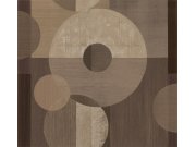 Geometrická vliesová obrazová tapeta na zeď, žlutá, hnědá, IMD28140, Imani, Decoprint