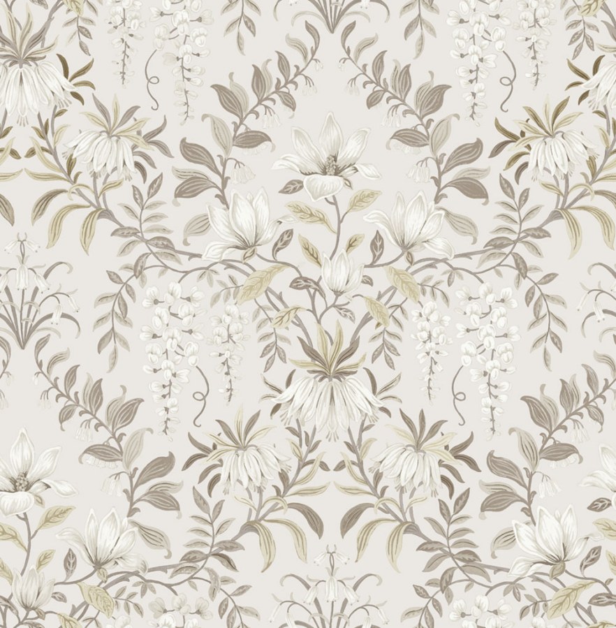 Květinová vliesová tapeta na zeď, béžová, hnědá, 140335, Laura Ashley 4 - Laura Ashley