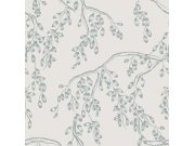 Vliesová tapeta na zeď, bílo-modrá, větvičky, 140334, Laura Ashley 4