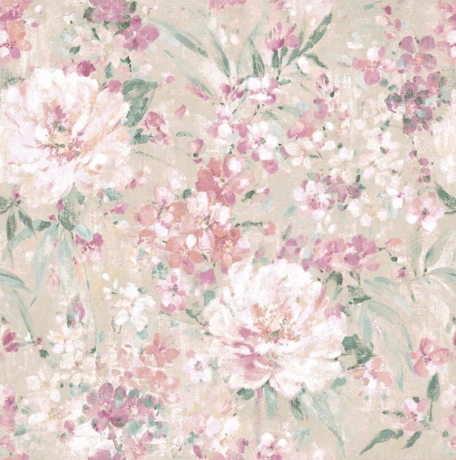 Vliesová tapeta na zeď růžová, bílá, květinový vzor, 140329, Laura Ashley 4 - Laura Ashley