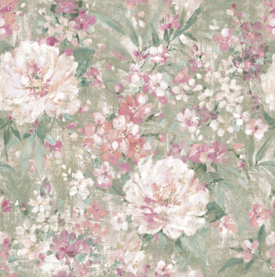 Vliesová tapeta na zeď, zelená, růžová, květinový vzor, 140328, Laura Ashley 4 - Laura Ashley