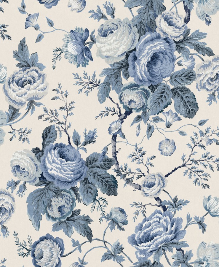 Vliesová tapeta na zeď, modrá, bílá, květinový vzor, 140324, Laura Ashley 4 - Laura Ashley