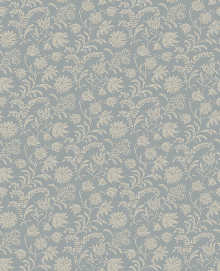 Vliesová tapeta na zeď, modrá, šedá, květinový vzor, 140317, Laura Ashley 4 - Laura Ashley