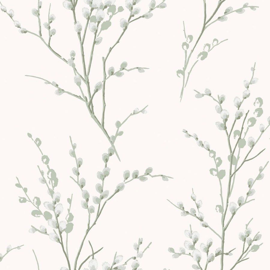Vliesová tapeta na zeď, zelená, bílá, větvičky, 130115, Laura Ashley 4 - Laura Ashley