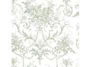 Zámecká vliesová tapeta na zeď, zeleno-bílá, květy, 130112, Laura Ashley 4