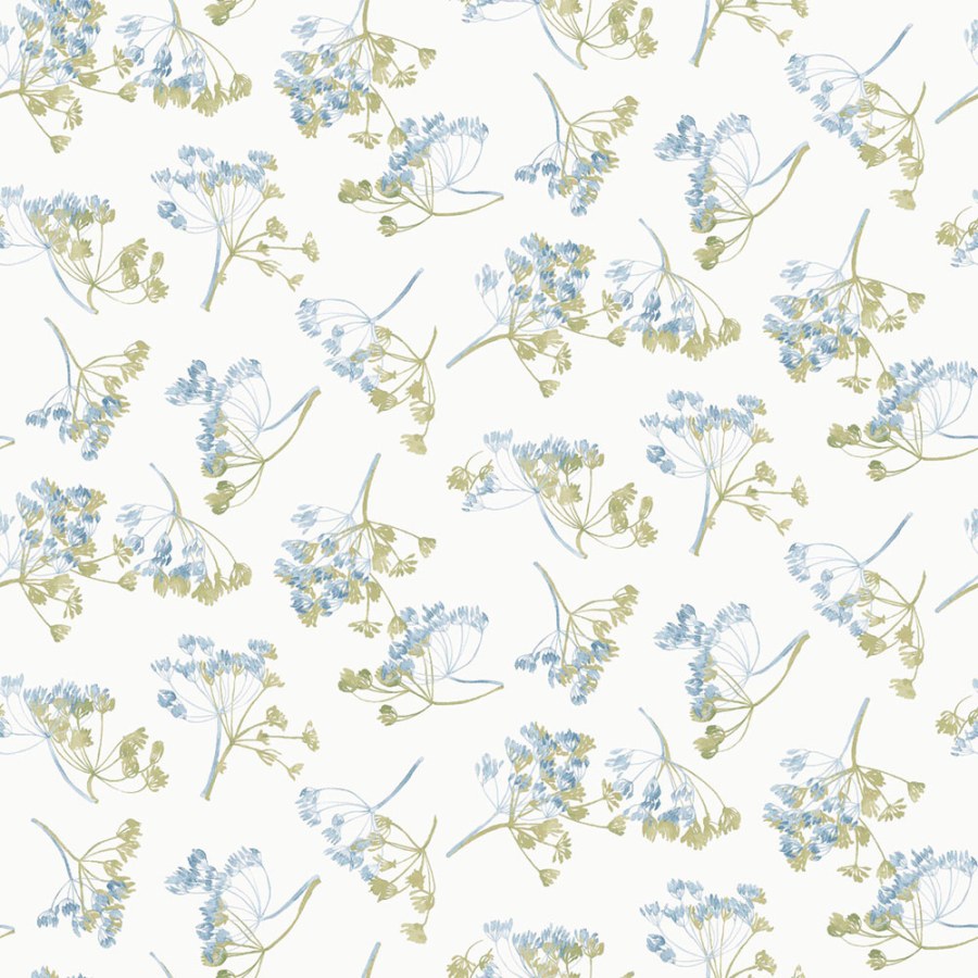 Vliesová tapeta na zeď, bílá, modrá, květinový vzor, 130102, Laura Ashley 4 - Laura Ashley