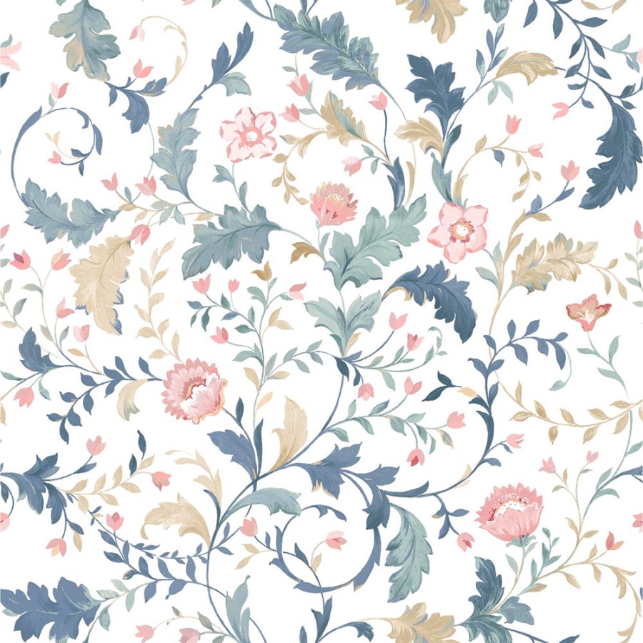 Vliesová tapeta na zeď, bílá, béžová, květiny, 130099, Laura Ashley 4 - Laura Ashley