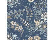 Vliesová tapeta na zeď, modrá, béžová, květiny, 130097, Laura Ashley 4