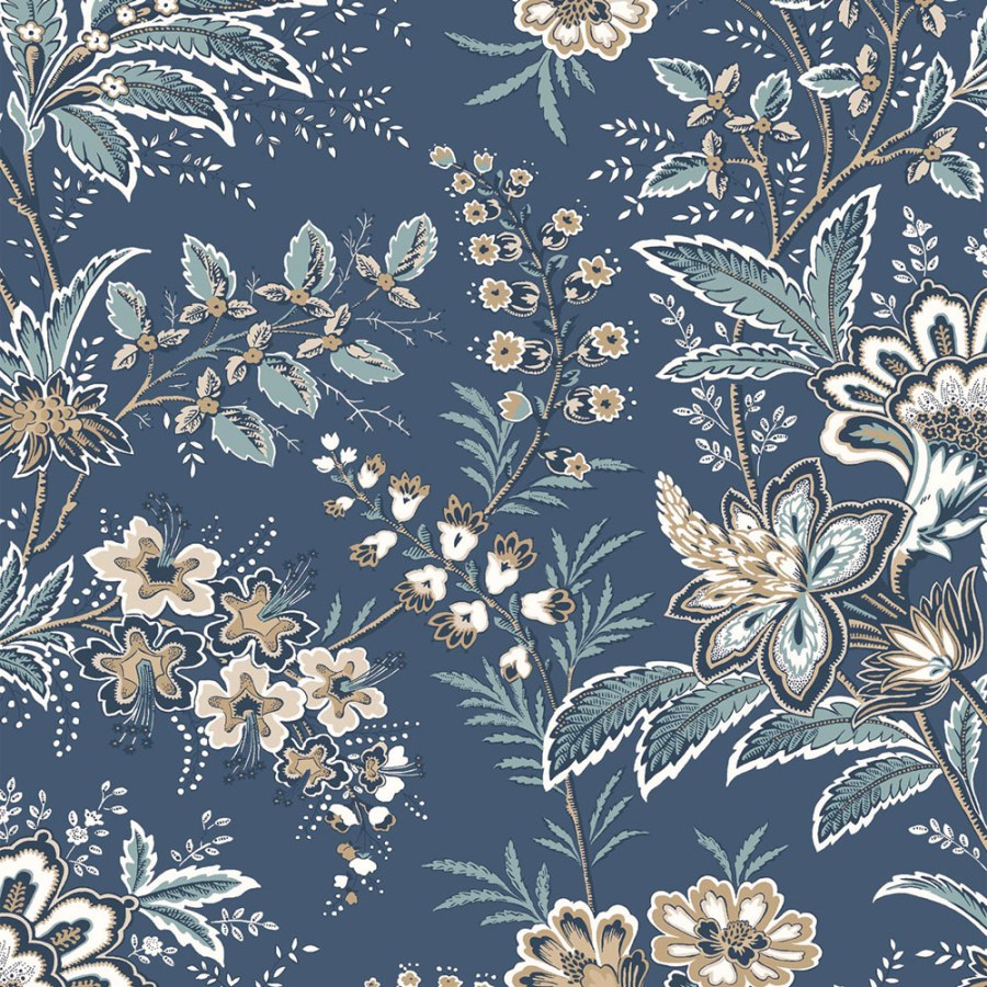Vliesová tapeta na zeď, modrá, béžová, květiny, 130097, Laura Ashley 4 - Laura Ashley