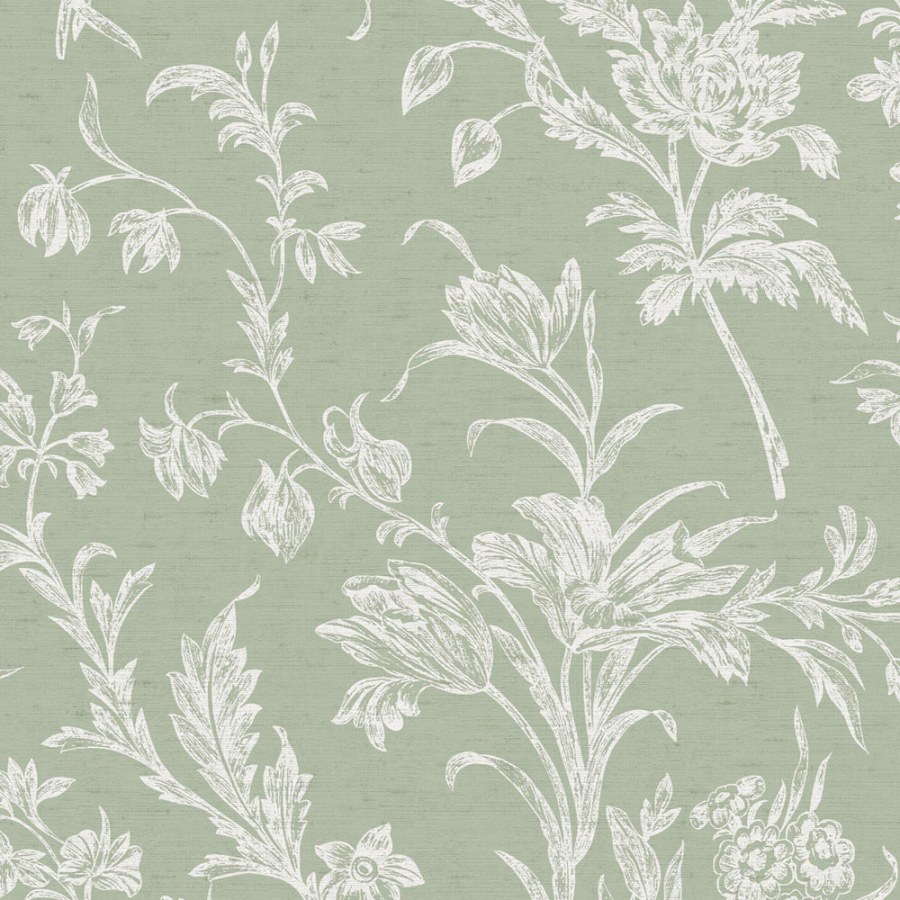Vliesová tapeta na zeď, zeleno-bílá, květinový vzor, 130116, Laura Ashley 4 - Laura Ashley