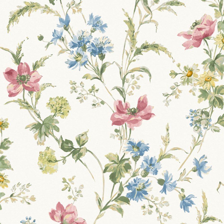 Vliesová tapeta na zeď, bílá, růžová, květy máku, 127407, Laura Ashley 4 - Laura Ashley