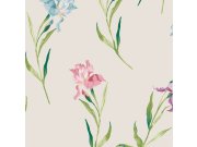 Vliesová tapeta na zeď, béžová, růžová, kosatce, 127400, Laura Ashley 4