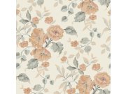 Květinová vliesová tapeta na zeď, oranžová, bílá, 127397, Laura Ashley 4