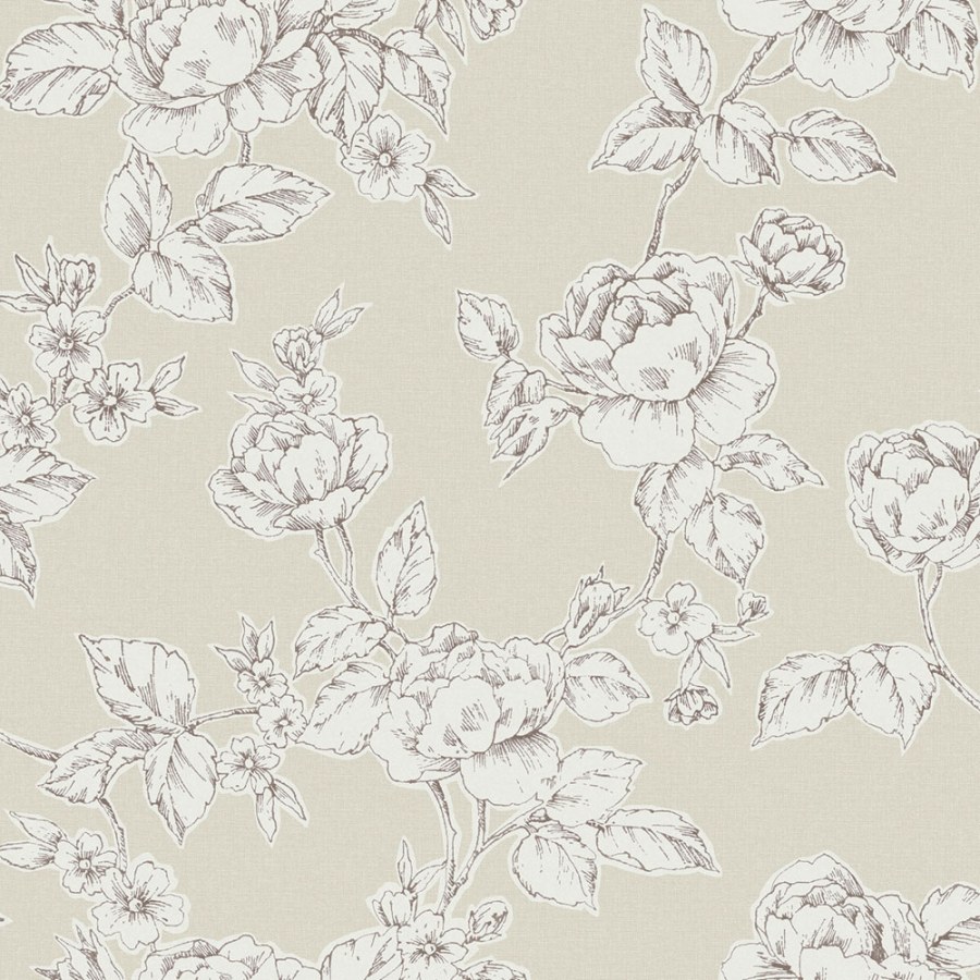 Vliesová tapeta na zeď, béžová, bílá, růže, 127387, Laura Ashley 4 - Laura Ashley