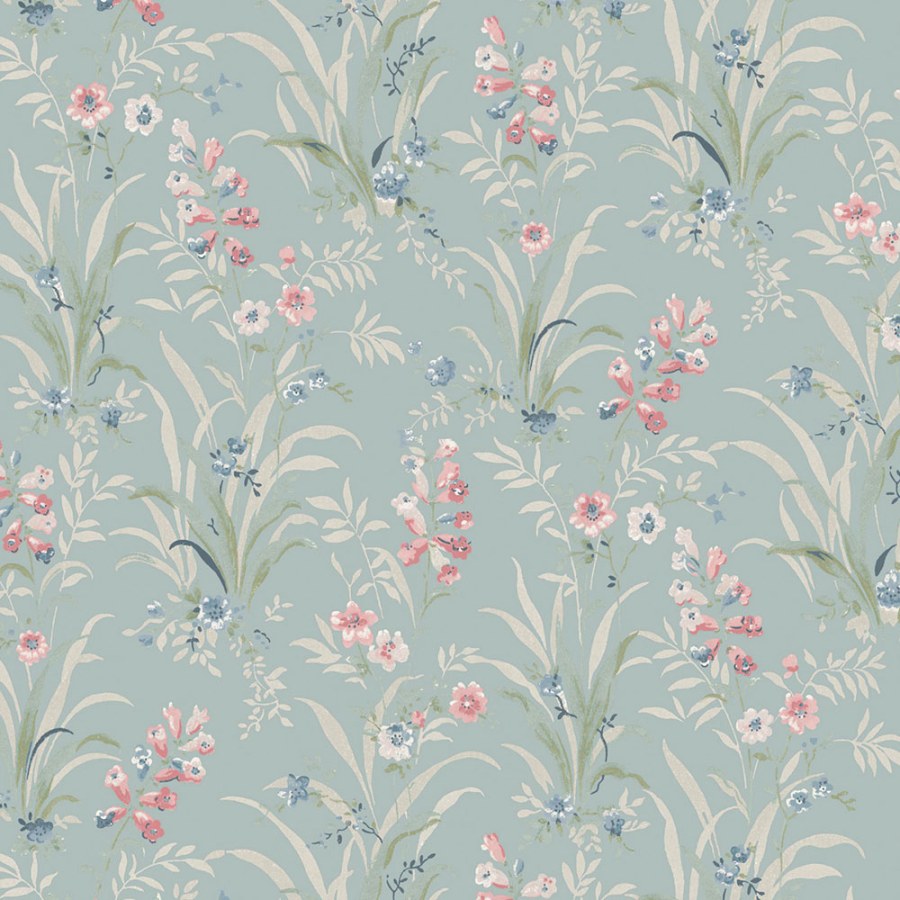Vliesová tapeta na zeď, modrá, fialová, luční květy, 122751, Laura Ashley 4