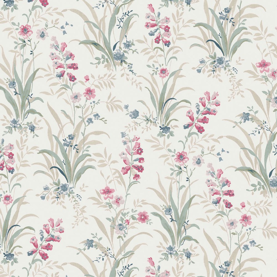 Vliesová tapeta na zeď, zelená, růžová, luční květy, 122750, Laura Ashley 4 - Laura Ashley