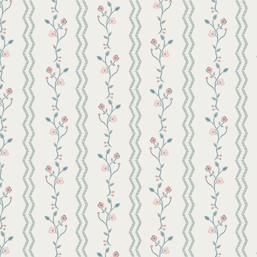 Vliesová tapeta na zeď, růžová, modrá, květy, 122748, Laura Ashley 4 - Laura Ashley